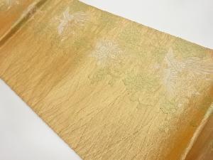 リサイクル　鳳凰に花唐草模様織出し袋帯